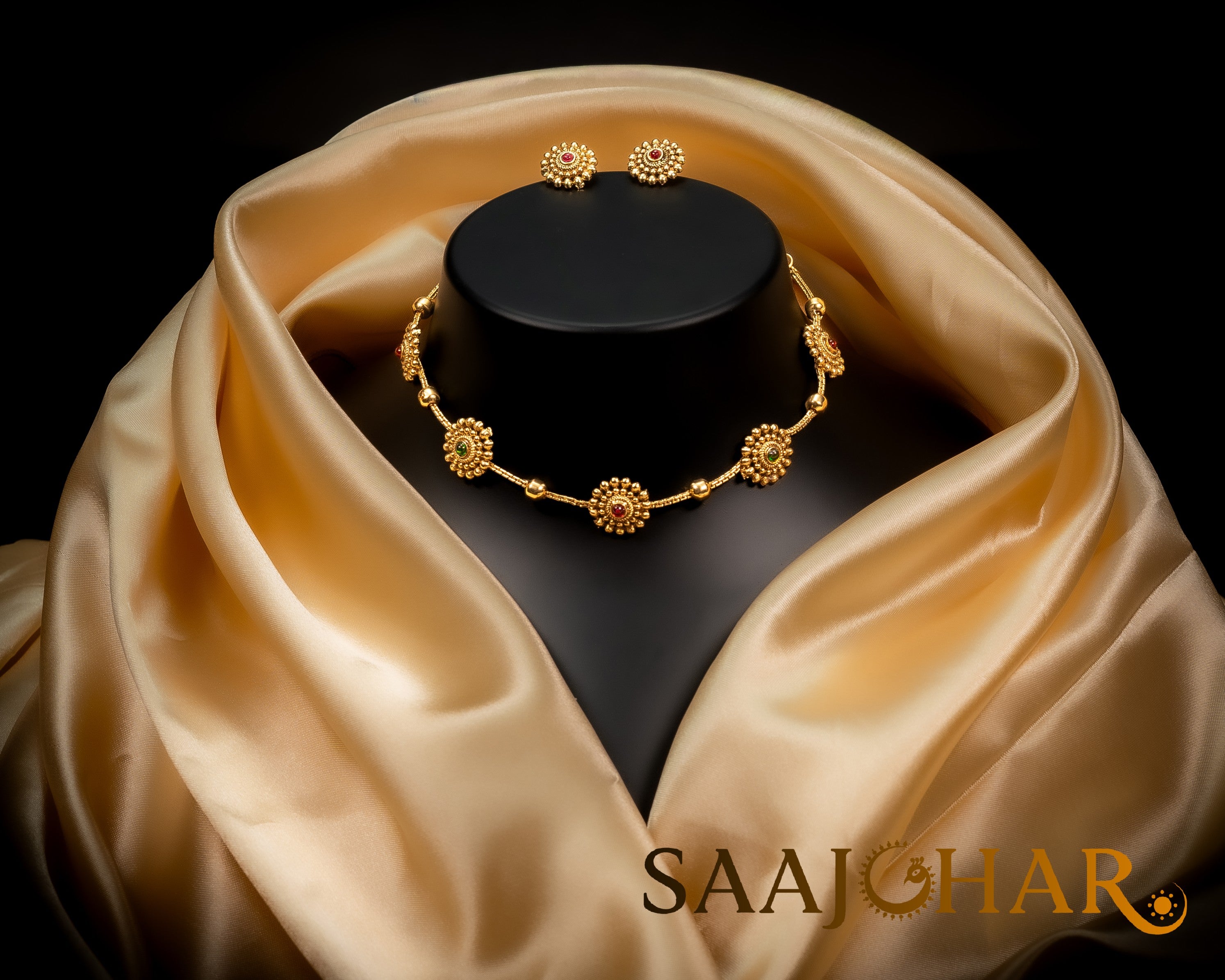 Heritage Dual-Tone Floral Necklace Set