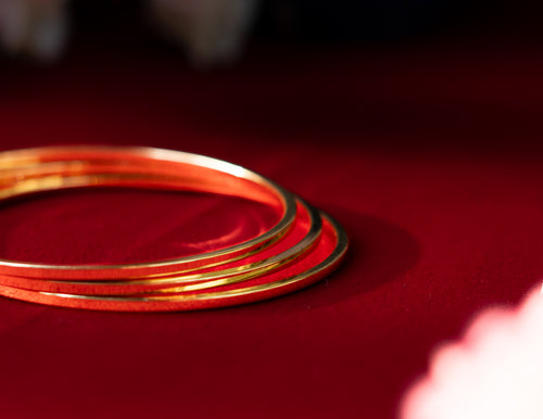 Classic Minimal Gold Bangles – Set of 3