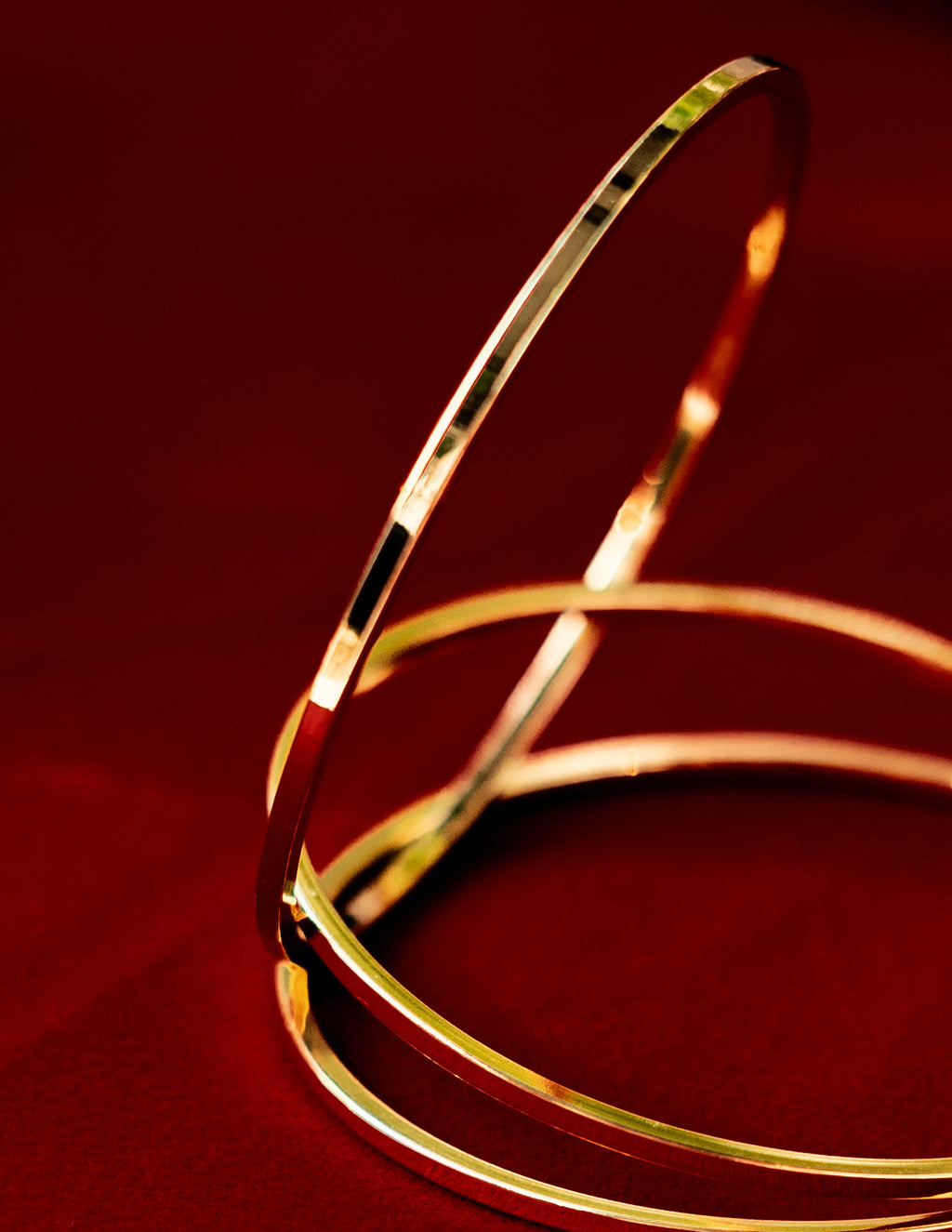 Classic Minimal Gold Bangles – Set of 3