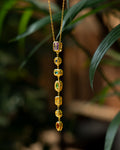 Multicolor Gemstone Drop Necklace – Gold Finish