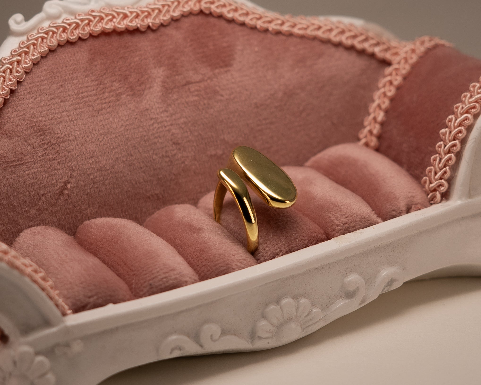 Minimal Gold Adjustable Statement Ring