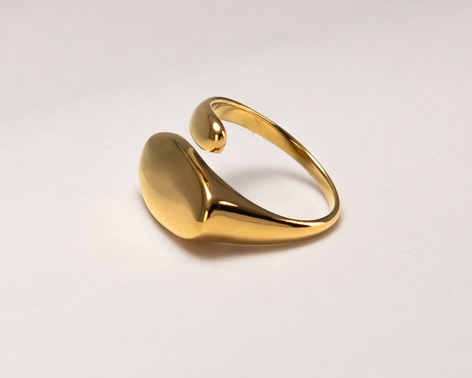 Minimal Gold Adjustable Statement Ring