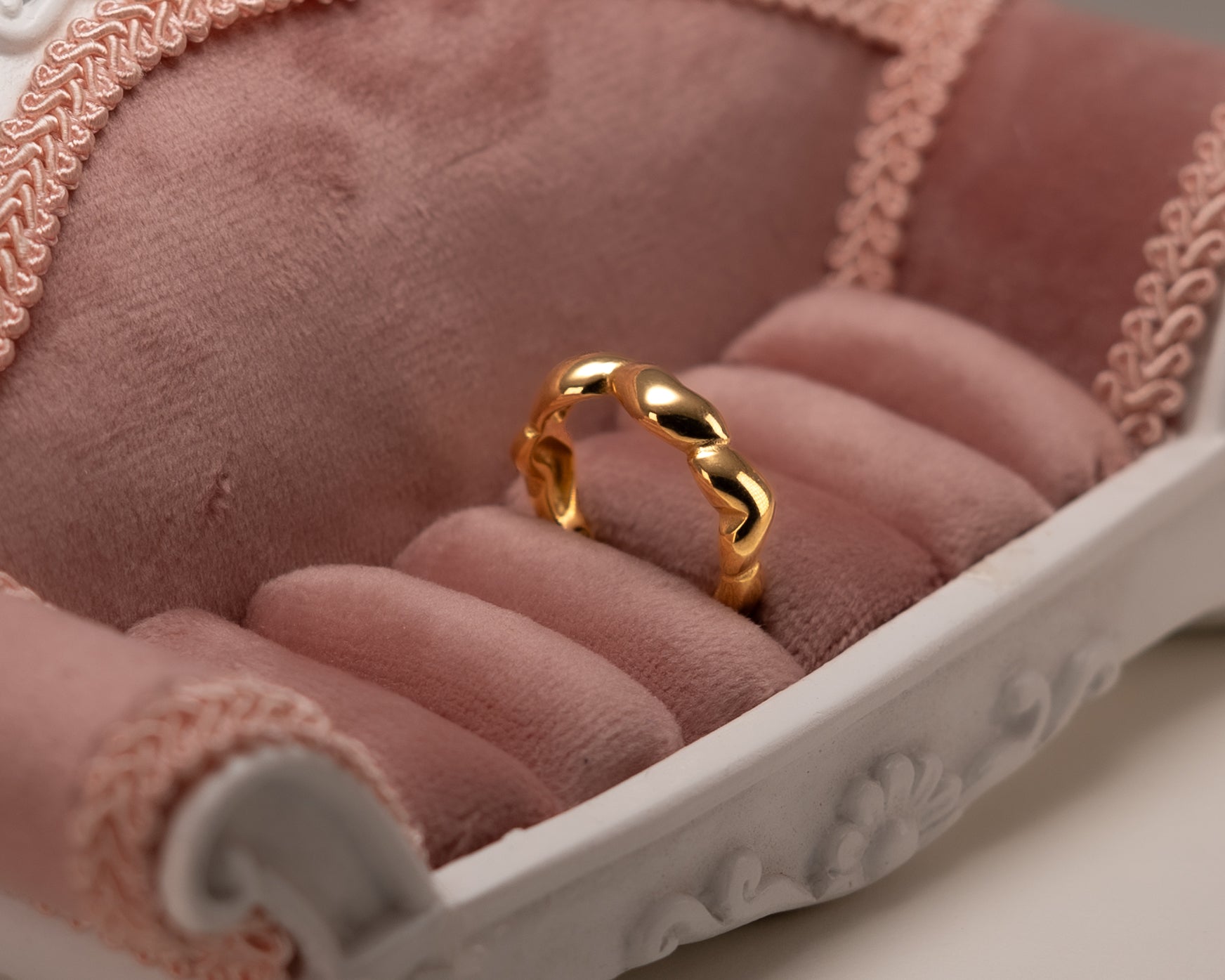 Minimal Organic Gold Band Ring